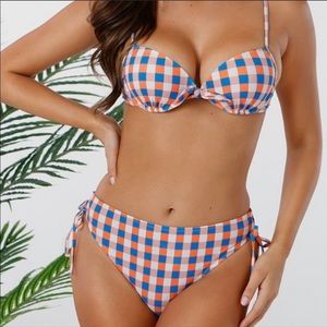 NWT Priced to Sell Cupshe Plaid Bikini Size XXL
